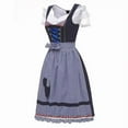 thumbnail image 4 of Ohufall Oktoberfest Outfits for Women Fashion Short Sleeve A-Line Bavarian Dirndl Dress Cute Vintage Medieval Beer Festival German Dress Gothic Victorian Rave Dress, 4 of 4