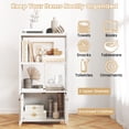 thumbnail image 5 of Giantex Bathroom Floor Cabinet, Modern Storage Cabinet, Storage Organizer, White, 5 of 9