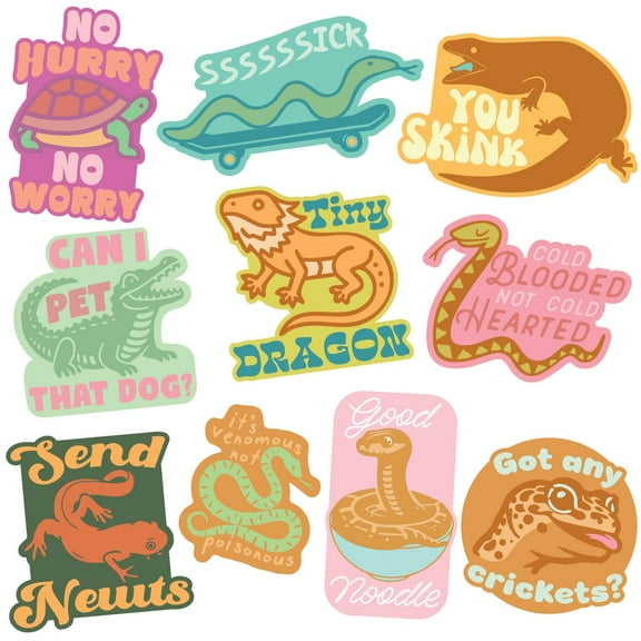 Reptile Sticker Extra Large Stickers for Adults Funny Adhesives with Memes