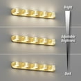 thumbnail image 4 of LIGHTINN Bathroom Dimmable Vanity Light with Acrylic Shade, Mirror Headlights Built-in LED Light Fixtures for Vanity Bathroom Bathtub 5-Light (Gold), 4 of 6