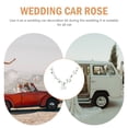 thumbnail image 5 of FENGGUIQU White Wedding Car Flower Decoration Set, Lifelike Plastic Rose Belt for Party, Church, and Event Decor, 5 of 8