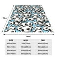 thumbnail image 3 of Fotbe Football Soccer Ball Manta de Franela Acolchonada con Estampado, Súper Suave y Esponjosa, Extra Grande para Sofá, Cama, Uso Todo el Año-60"x50", 3 of 7