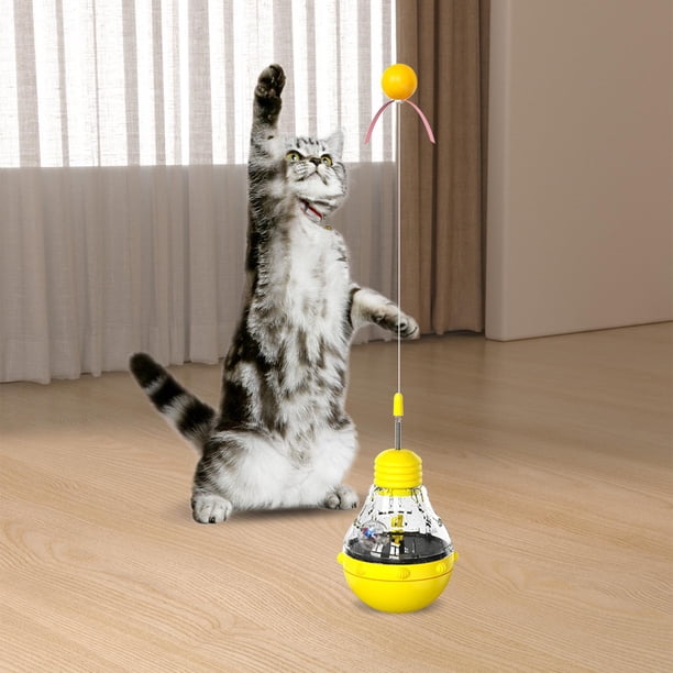 Juguete de golosina para gatos perfecl dispensador amarillo