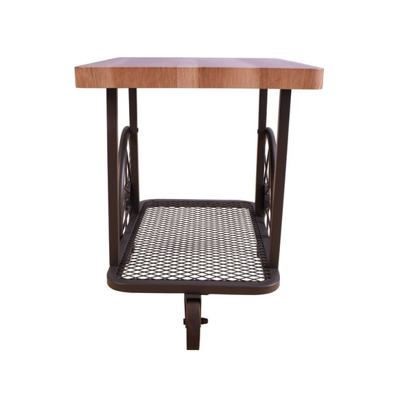 ACME Francie End Table in Oak & Antique Gray