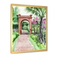 thumbnail image 2 of Designart 'Traditional Gate On Path In Tropical Oasis' Tropical Framed Art Print, 2 of 4