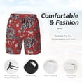thumbnail image 3 of Sikiie Dragons2 Print Men's Double Layer Swimming Trunks, Adjustable Waistband and Pockets Sports Swimming Trunks, Beach Swimwear-3X-Large, 3 of 6