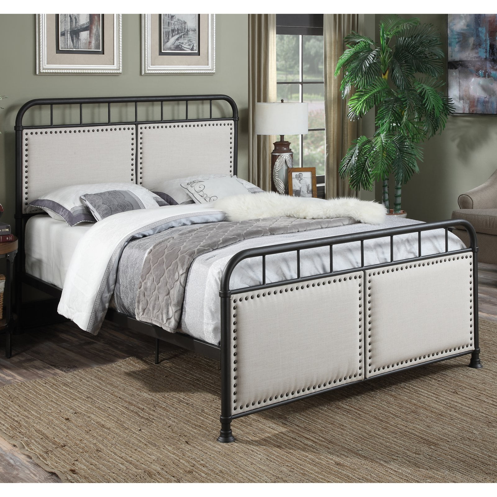Home Meridian Lenox Upholstered Standard Queen Bed