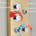 thumbnail image 5 of Brushed Gold Rainfall Shower Panel with LED Shower Faucet System Stainless Steel with Hand Shower Tub Shower Wall Mounted, 5 of 11