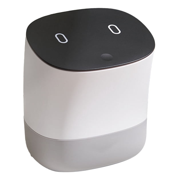Mini bote de basura con tapa, pequeño bote de basura de escritorio, desmontable, para encimera, pequeño cesto de basura para el hogar, dormitorio, oficina, color blanco