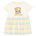 thumbnail image 3 of Inktastic Butter Me Up Toast Girls Baby Dress, 3 of 5