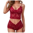 thumbnail image 1 of Gibobby Conjunto de lencería de encaje Ropa de dormir Estampado Sexy Camisón Ropa interior Tentación Lencería Íntimos(Rojo, 3XL), 1 of 5