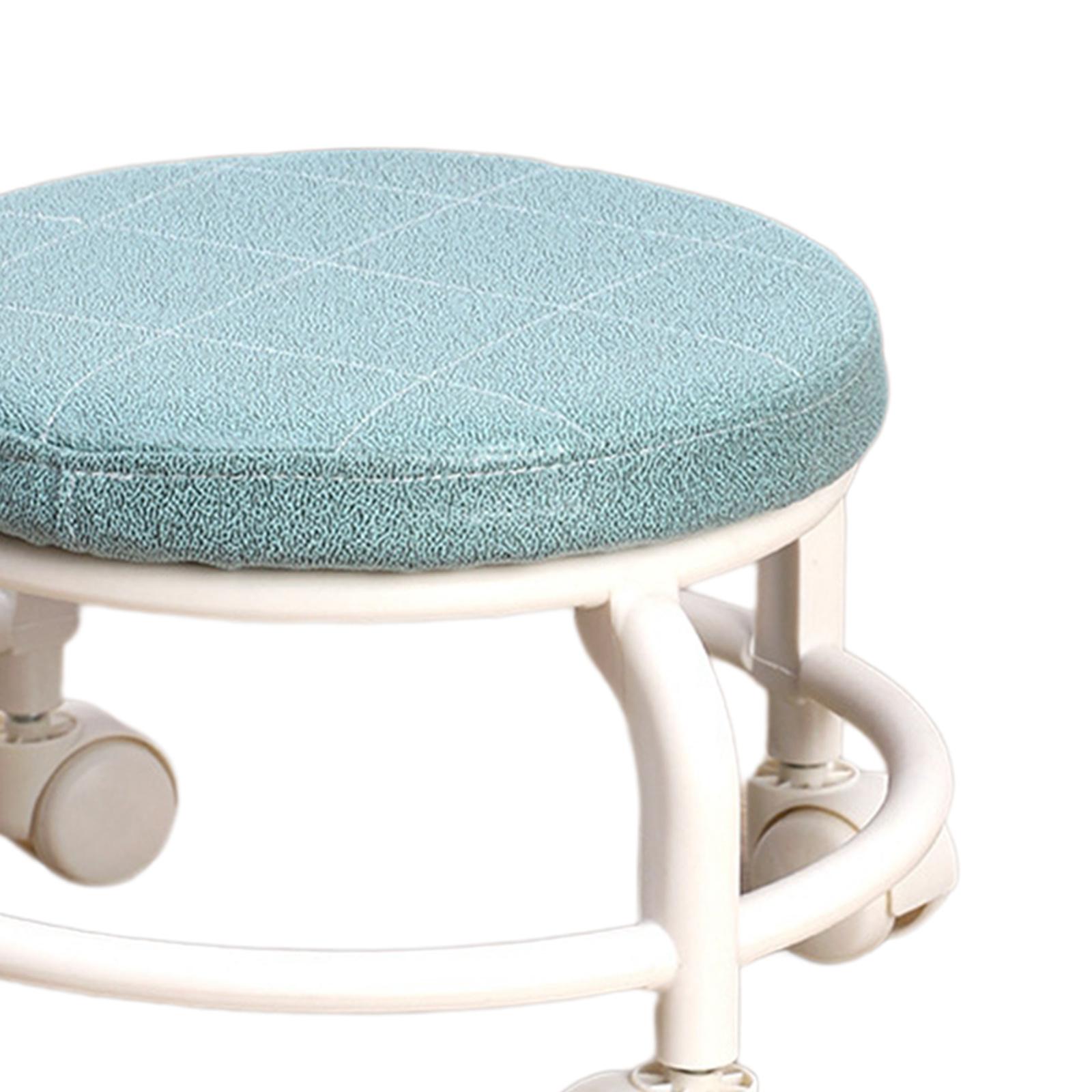 Aazon.co: FLOLXNB Low Height Rolling Stool With 360°Swivel Caster, Low Roller Seat Chair, PU