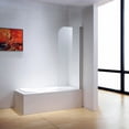thumbnail image 3 of Dreamwerks 30 in. W x 59 in. H Frameless Pivot Tub Door with Clear Glass in Chrome, 3 of 4