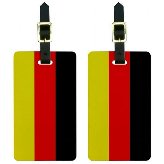 Germany Flag Luggage Tags Suitcase Carry-On ID, Set of 2