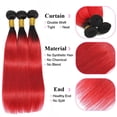 thumbnail image 4 of Extensiones de cabello Nuailisex 1B/Red Straight Brazilian 40-50 cm, 4 of 8