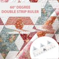 thumbnail image 4 of Ruler Grids 45/60/90 Degree Double Strip Ruler Transparent Acrylic Non Slip Quarter Triangle Cutting Guide for Sewing, 4 of 4