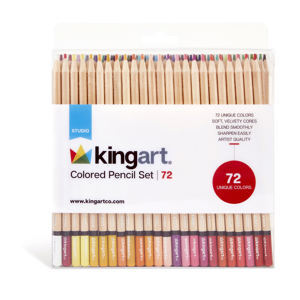 KINGART Studio 72-Color Wax-Based Colored Pencils photo 1