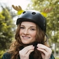 thumbnail image 4 of Plush Deer Antlers Motorcycle Helmet Decor, Soft Cute Ski Snowboard Commute Travel Helmet Accessories for Adults & Kids Riding Gear, 4 of 8