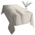 thumbnail image 2 of Grey Beige Ombre Table Cloth Waterproof Tablecloths, Minimalist Ocean Waves Linen Tablecloth Dining Table Cover for Kitchen Party Tabletop Outdoor, Rectangle Tablecloth 60x120 Inch, 2 of 9