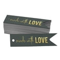 thumbnail image 1 of Inkdotpot Pack Of 50 Made With Love Text Favor Paper Tags Craft Real Gold Foil Hang Tags, 1 of 6
