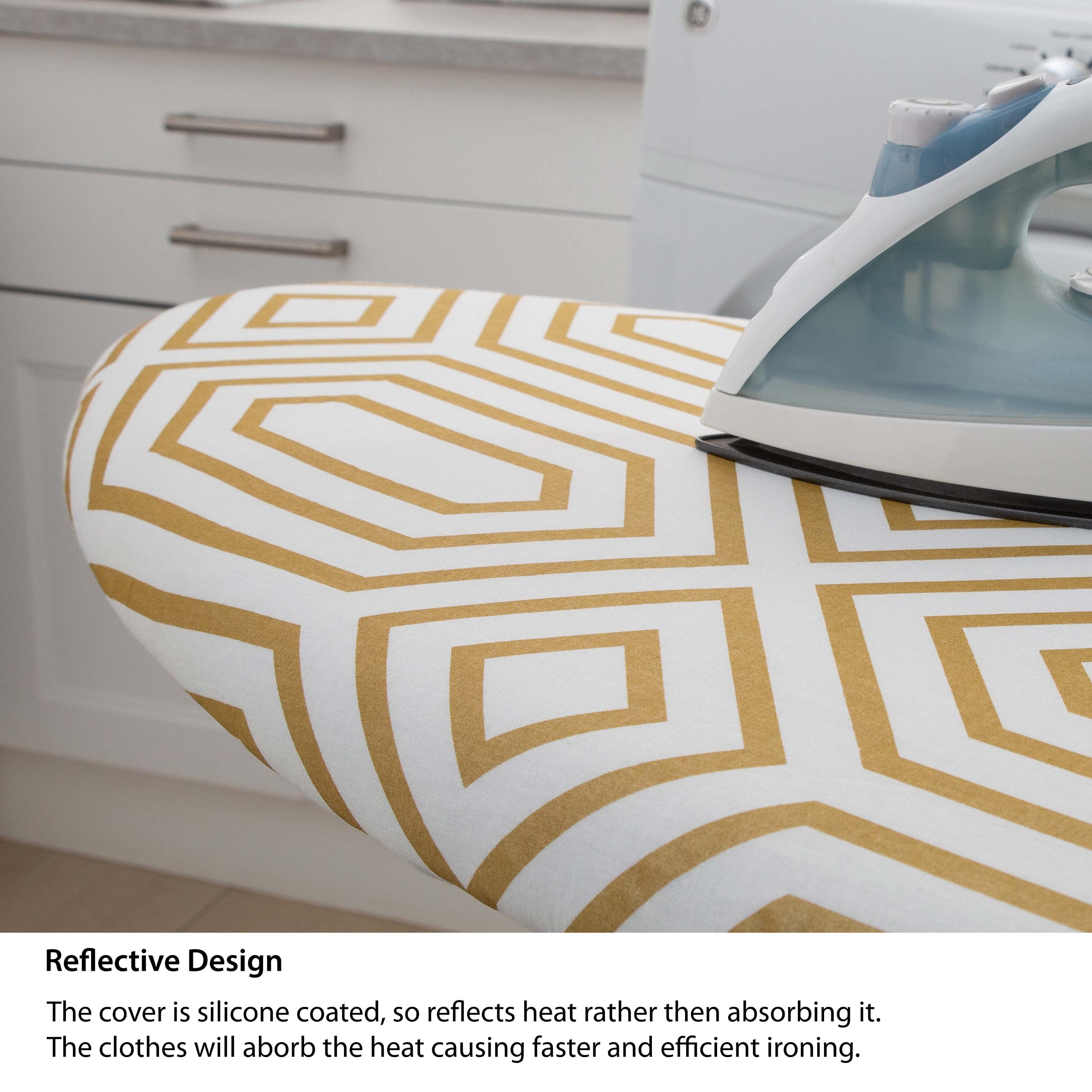 Simplify Scorch Resistant Ironing Board Cover & Pad in Gold