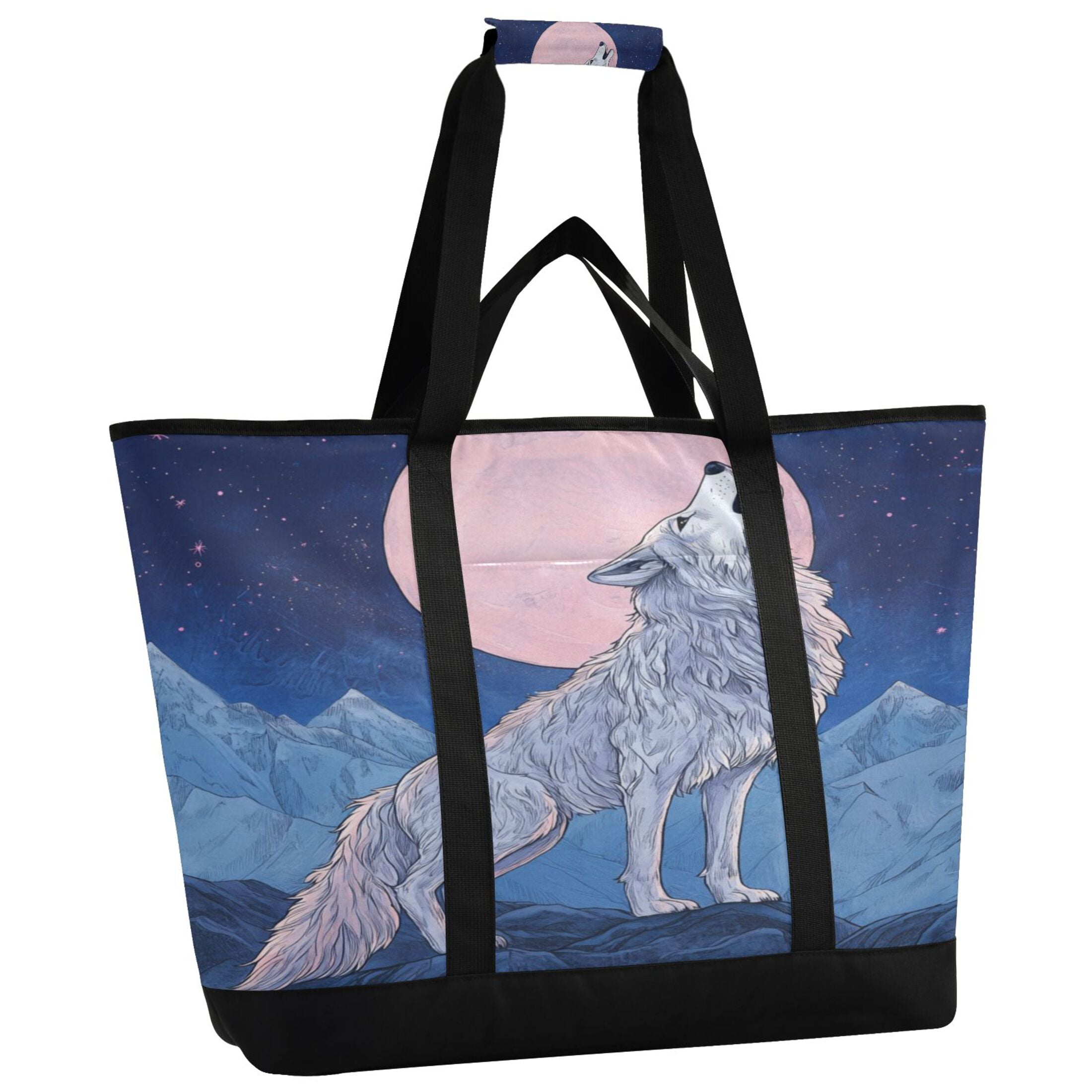 Large Hand-held Ice Pack Picnic Bag Insulation and Refrigeration Suitable for Shopping Picnics and Camping Roaring Wolf