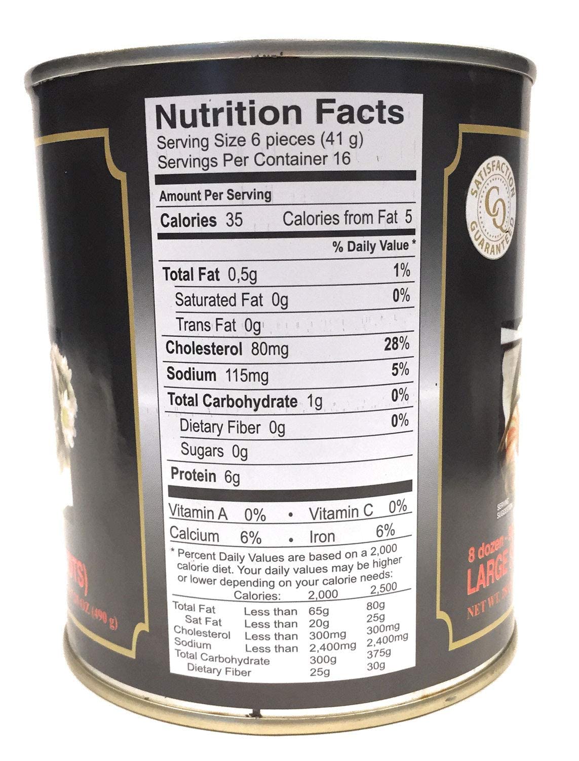 Chef's Quality Escargots Large Snails – 28 Oz Can (17 Oz Drained) – 96 Count