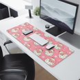 thumbnail image 2 of Long Mouse Pads for Desk,Pink Christmas Santa Pattern Desk Mats on Top Of Desks, Desk Mouse Pad Extra Large with 3mm Non-Slip Base and Stitched Edge for Gaming,Office,Work,Home 31.5x11.8in, 2 of 5