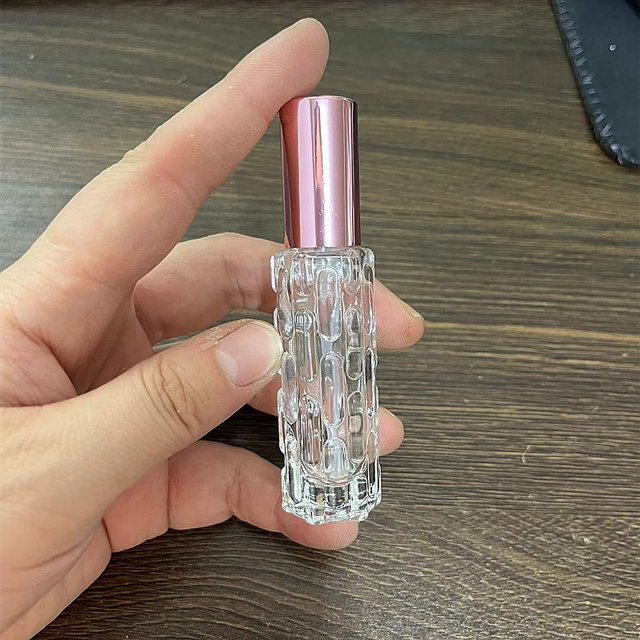 Botella de spray para perfume de 10 ml, de vidrio, portátil, para viajes, vacía, pequeña, para muestra, subenvasadora, botella de calabaza amarga