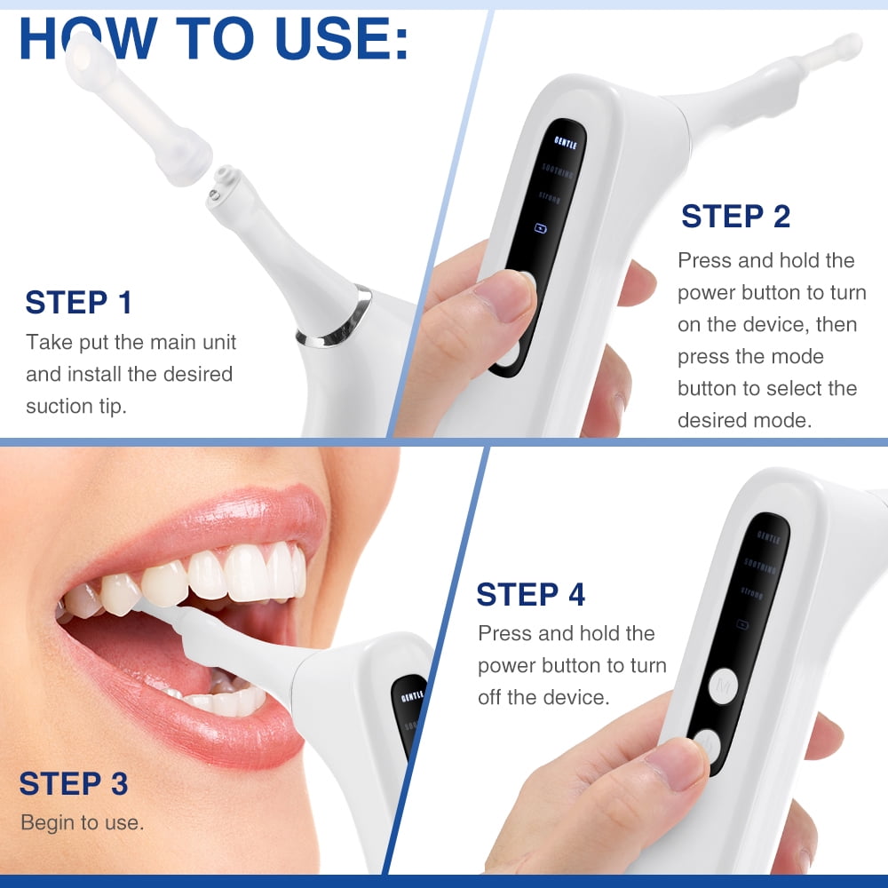 Upgraded Electronic Vacuum Tonsil Stone Remover with Built-in LED Light - Tonsil Stone Removal Kit with 3 Levels Suction,Tonsil Cleaner,Fight Bad Breath Oral Irrigator and 5X Magnifying Mirror,White