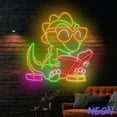 thumbnail image 5 of Handmadetneonsign Dinosaur Reading Book Neon Sign, Cute Dinosaur Led Sign, Dinosaur Bookworm 94286, 5 of 5