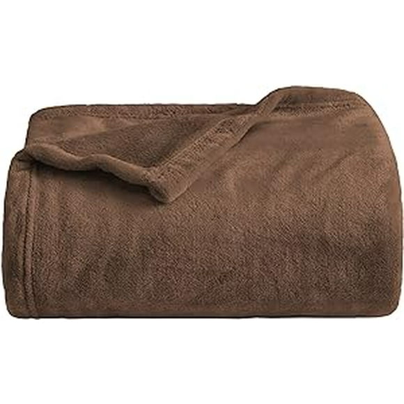 Cobija Matrimonial Suave Bluelander 100% poliéster Color Café