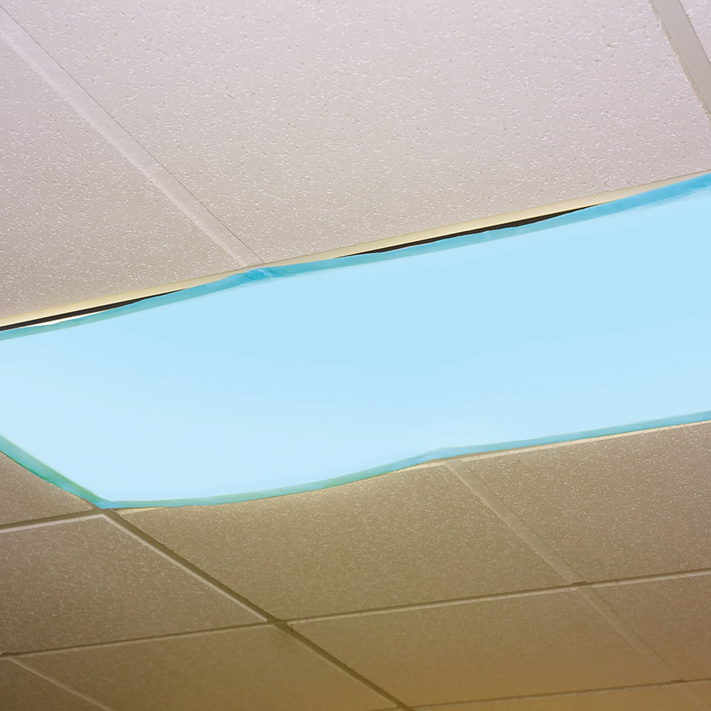 Educational Insights Fluorescent Ceiling Light Cover Tranquil Blue Set Of 4 Walmart Com