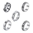 thumbnail image 1 of Anillos giratorios de 5 uds., anillos de ansiedad resistentes al desgaste, a prueba de herrumbre, anillo portátil para aliviar el estrés, banda Ropa, zapatos y accesorios Miscelánea Tipo 6, 1 of 6