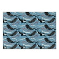 thumbnail image 1 of Narwhal Cutting Board, Arctic Giant Sea Mammals Orca White Whale Narwhal Sketch Ocean Fauna, Decorative Tempered Glass Cutting and Serving Board, Small Size, Blue Dark Coral Black, by Ambesonne, 1 of 1