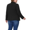 thumbnail image 3 of Agnes Orinda Women's Plus Size Fall Workwear Notched Lapel Button Down Office Blazer 4X Black, 3 of 5