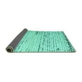 thumbnail image 2 of Ahgly Company Indoor Round Solid Turquoise Blue Modern Area Rugs, 4' Round, 2 of 4