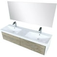 thumbnail image 6 of Lexora Home Scopi 60" Double Acrylic Top Bathroom Vanity with Faucet and Mirror, 6 of 12