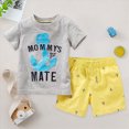 thumbnail image 2 of Toddler Boy Clothes Cartoon Print Short Sleeve T-Shirt and Shorts Outfit Set Little Boys Summer Clothing Sets, 2 of 6