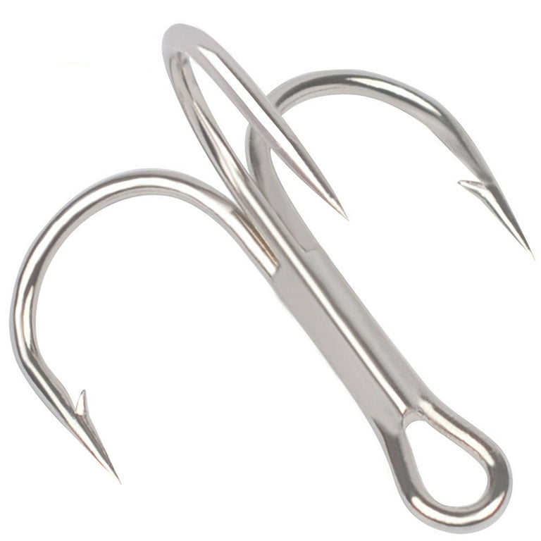 Limei 50pcs/lot Treble Hooks Classic Fishing Hooks Strong Sharp