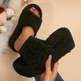 thumbnail image 2 of Wensltd Thick Sole Slippers for Women Open Toe Fleece-Lined Fashion Casual Comfortable Indoor Slippers, 2 of 9