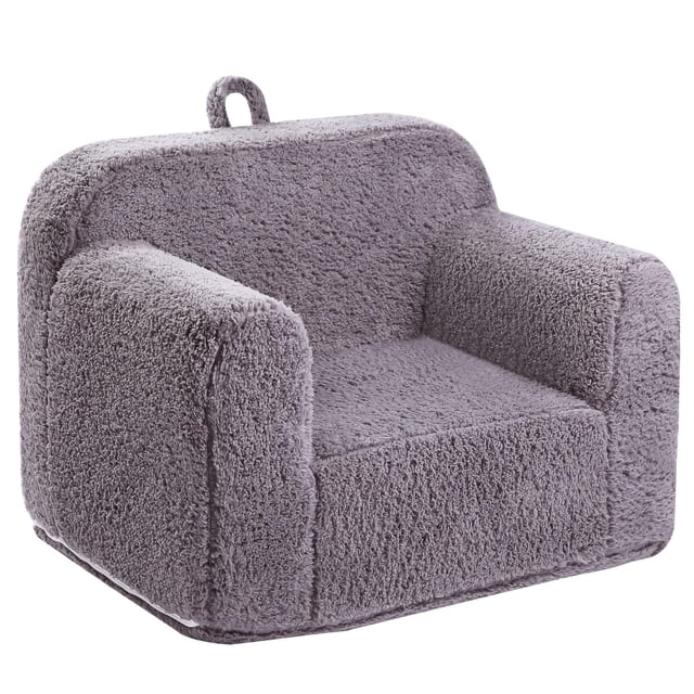 Silla MOMCAYWEX Kids Snuggly-Soft Sherpa para niños de 1 a 6 años, color gris
