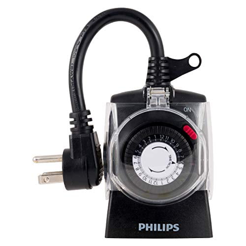 Philips 24Hr 2 Outlet Plug In Mechanical Timer Polarized White NIB FREE SHIPPING 
