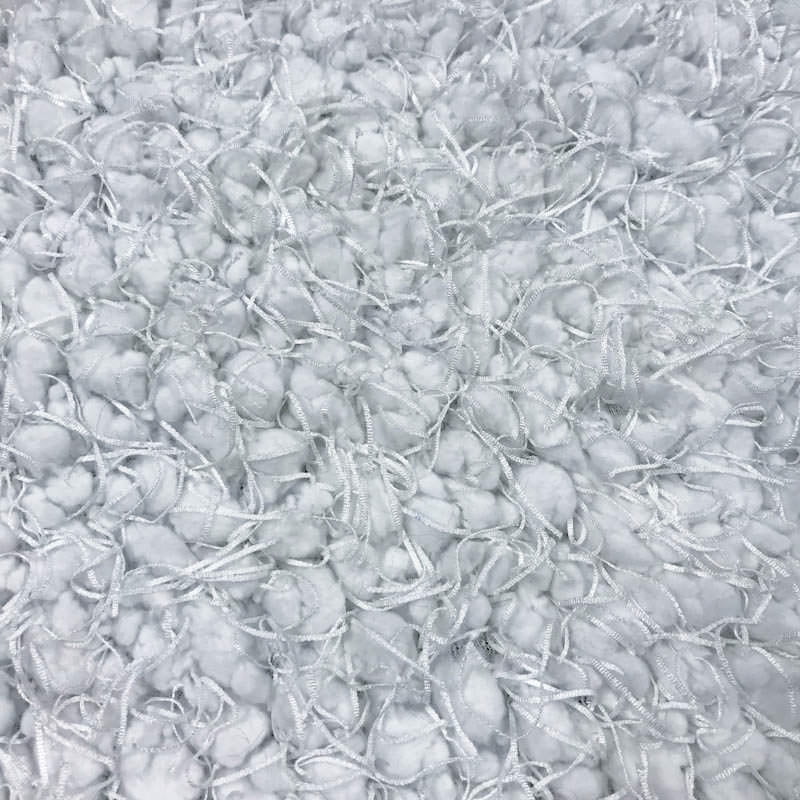 FREE SHIPPING!!! White Sheep Design with Tassel Faux Fur Fabric