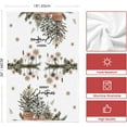 thumbnail image 6 of SM-XLHN Red Xmas Tree Merry Christmas Kitchen Towels Dish Towels, 18x26 Inch Holiday Gloves Ball Hello Winter Decoration Hand Towels Set of 4, 6 of 6