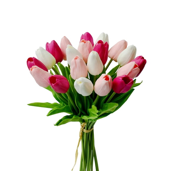 Flores artificiales de seda con forma de tulipán Mandy, 20 unidades
