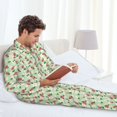 thumbnail image 6 of Sikiie Flower With Ladybug Mens Pajama Set, Soft Warm Long Sleeve Sleepwear, Cozy Button-Down Pjs for Men-Small, 6 of 7