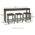 thumbnail image 7 of Signature Design by Ashley Caitbrook Counter Height Dining Table and 3 Bar Stools Set, Gray, 7 of 7