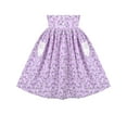 thumbnail image 5 of Girls Dress Purple Floral Lace Pocket Vintage Puff Sleeve Classic Retro 6 Years, 5 of 8