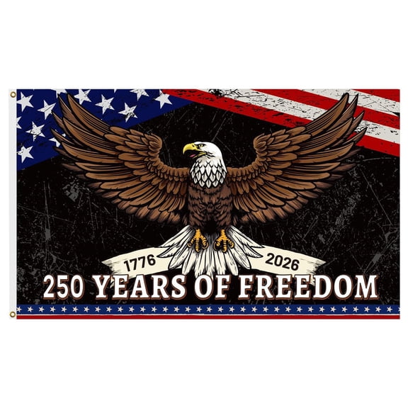 USA 250 Years Birthday Flag 3x5 FT Double Sided: 3 Ply 250th Anniversary American Flag for Outdoor, Front Door, Porch and Wall